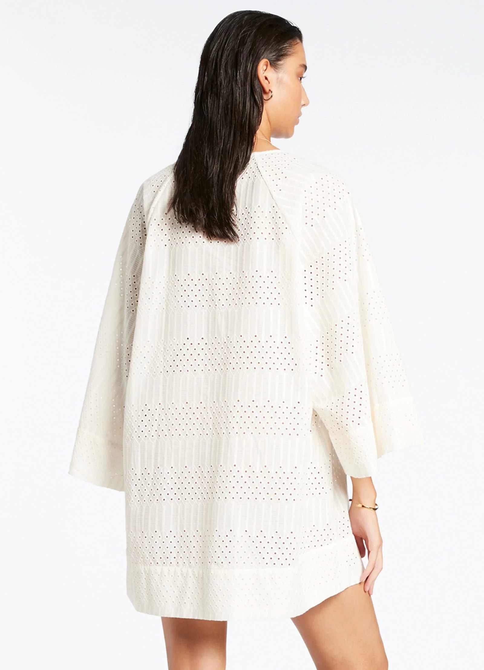 Broderie Kaftan - Cream - Image 4