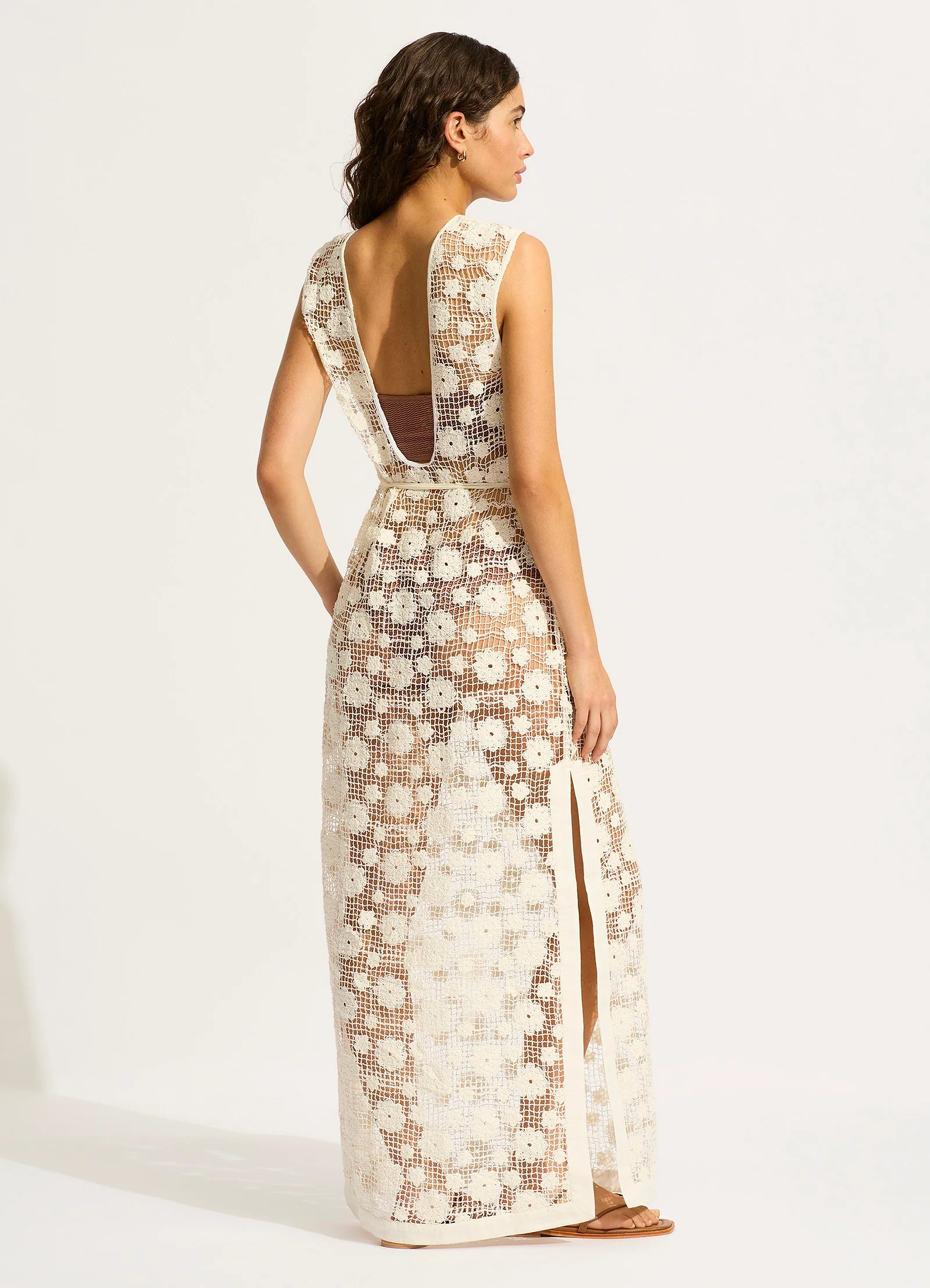 Crochet Cover Up - Ecru - Image 4