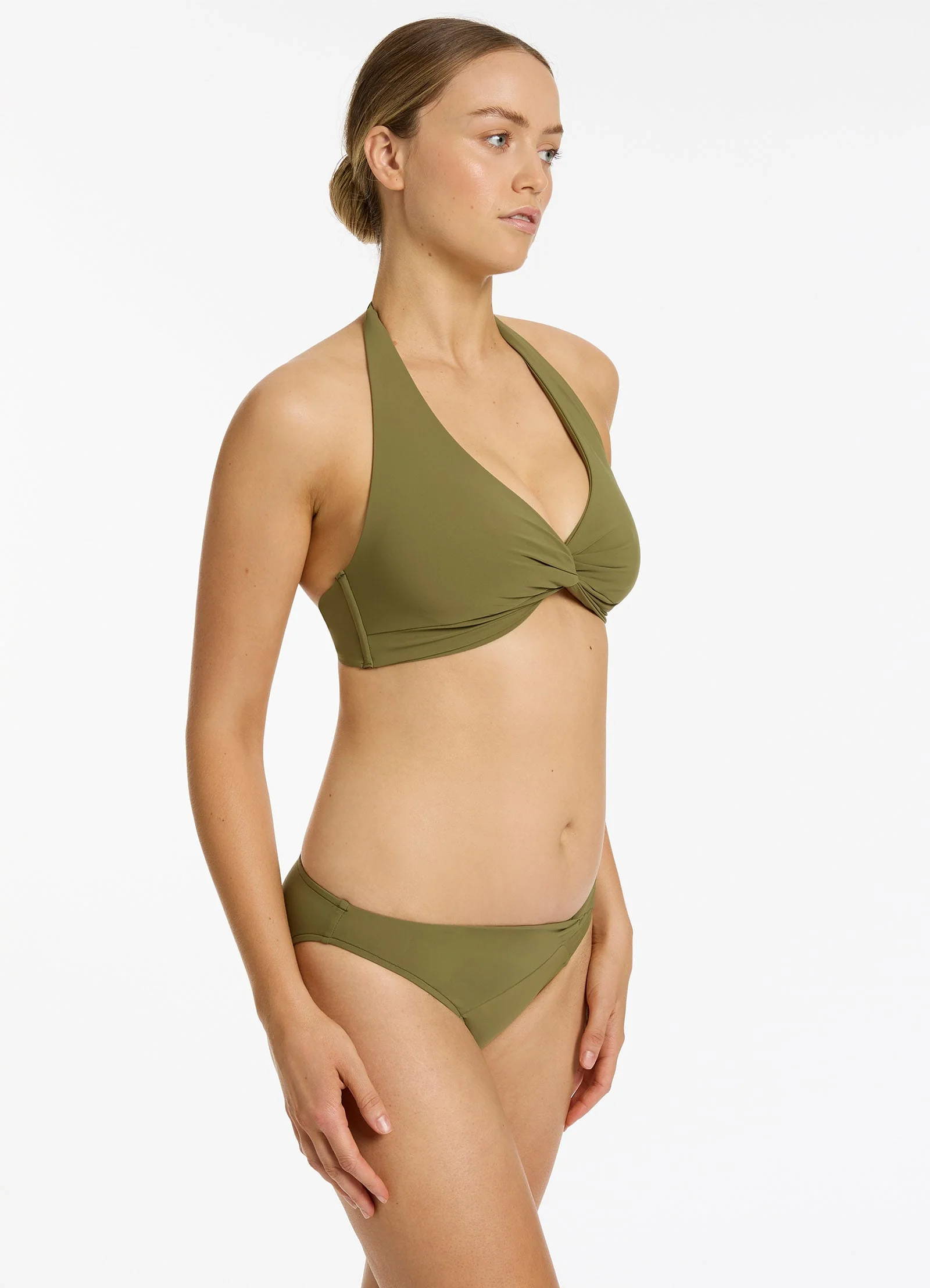 Jetset D-DD Twist Front Bikini Top - Moss - Image 3