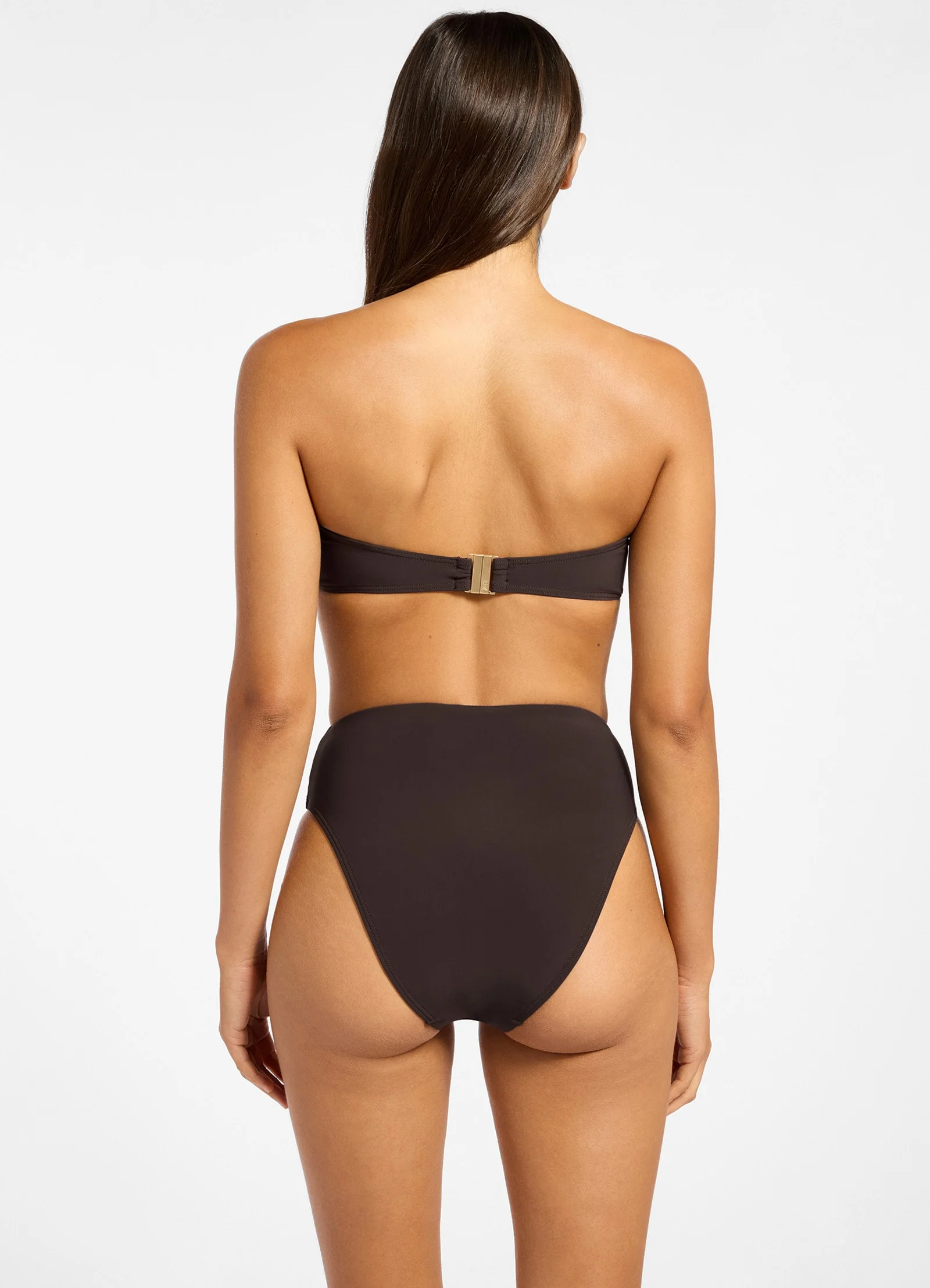 Jetset High Waisted Bikini Bottom - Chocolate - Image 2