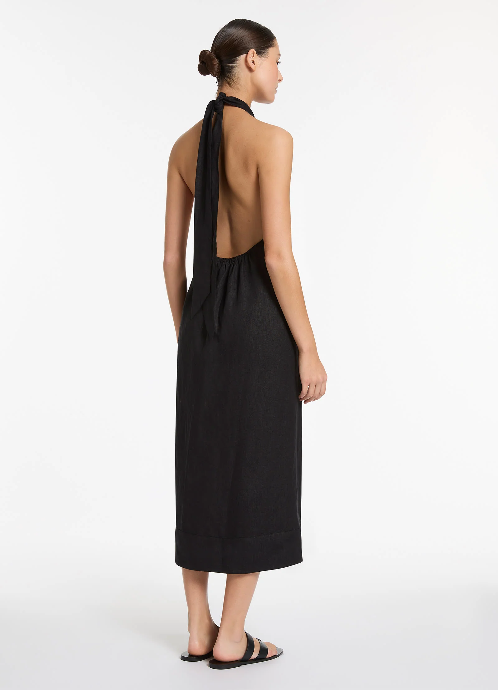 Jetset Low Back Halter Dress - Black - Image 5