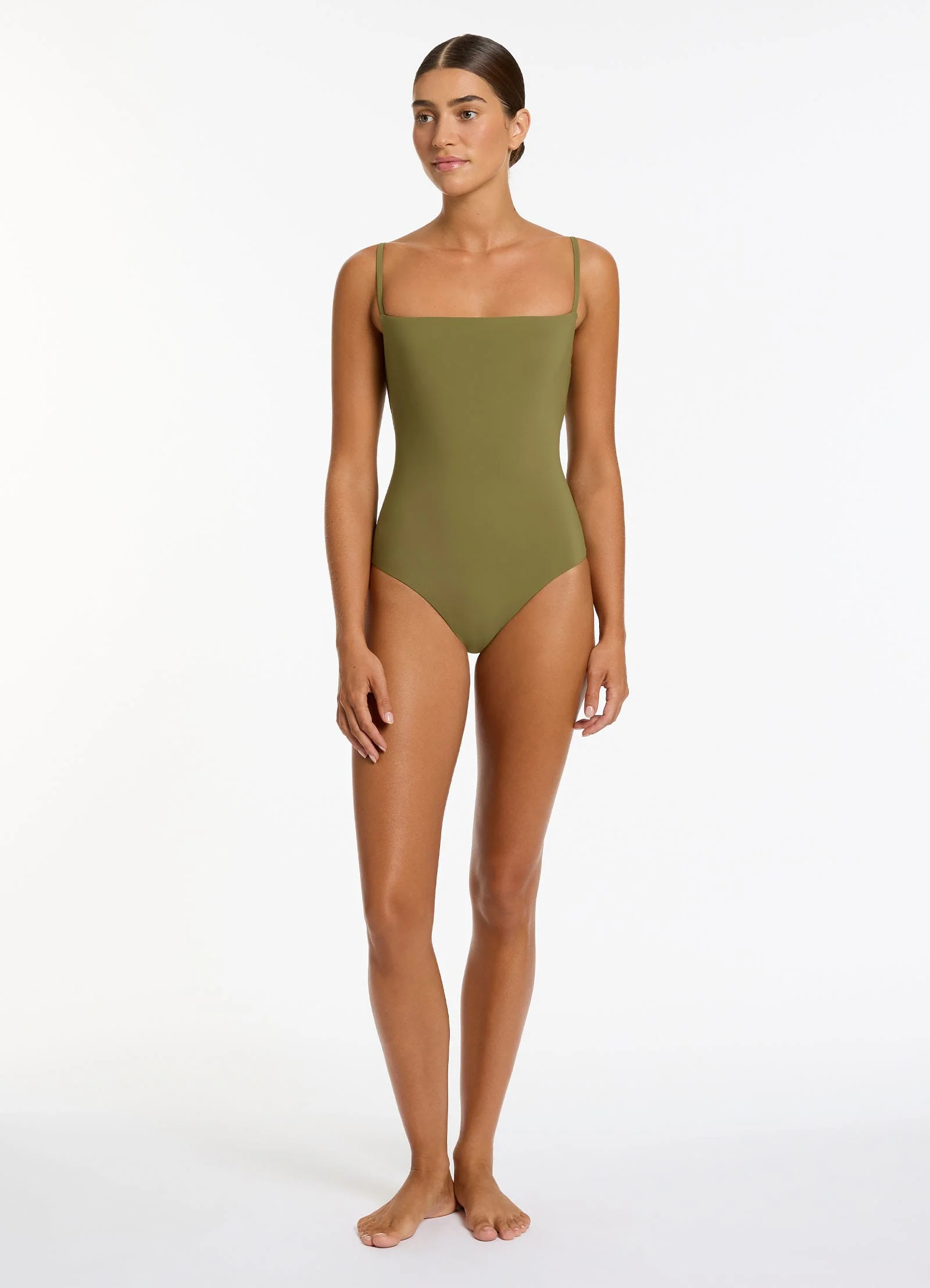Jetset Minimal Tank One Piece - Moss - Image 4