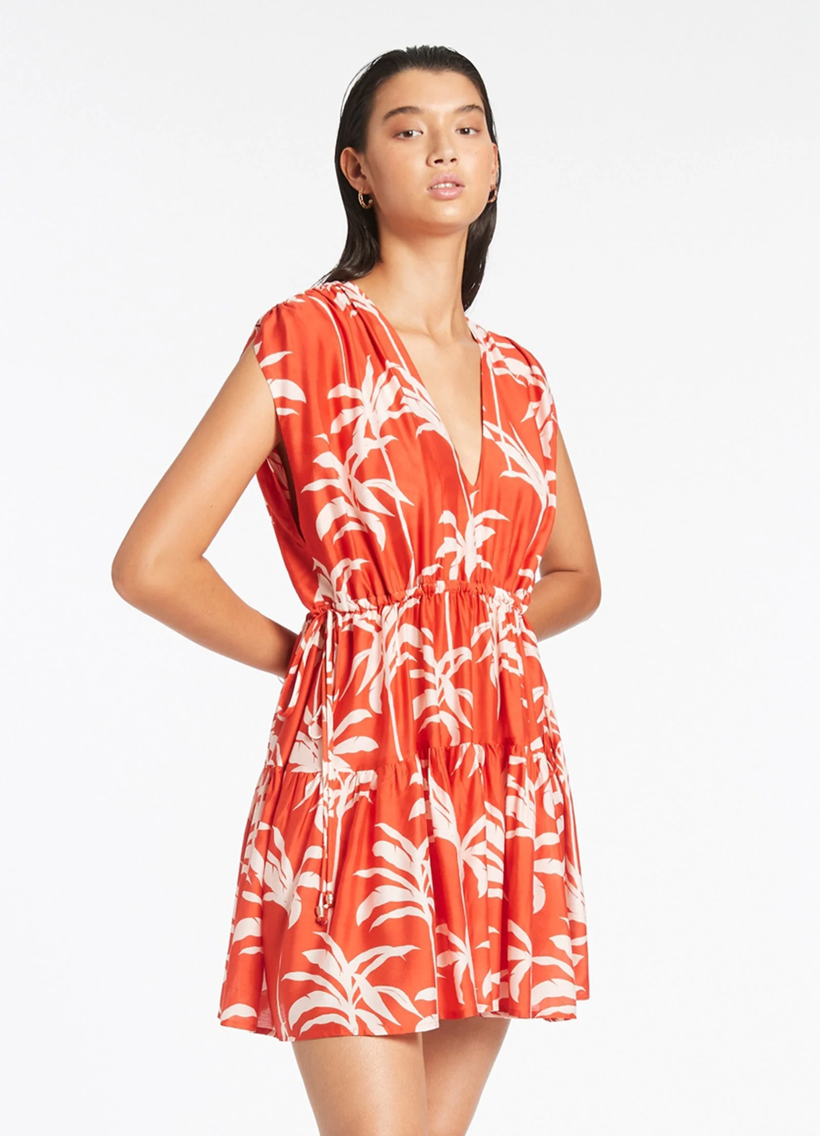 Palme Tiered Cover Up - Cherry - Image 2