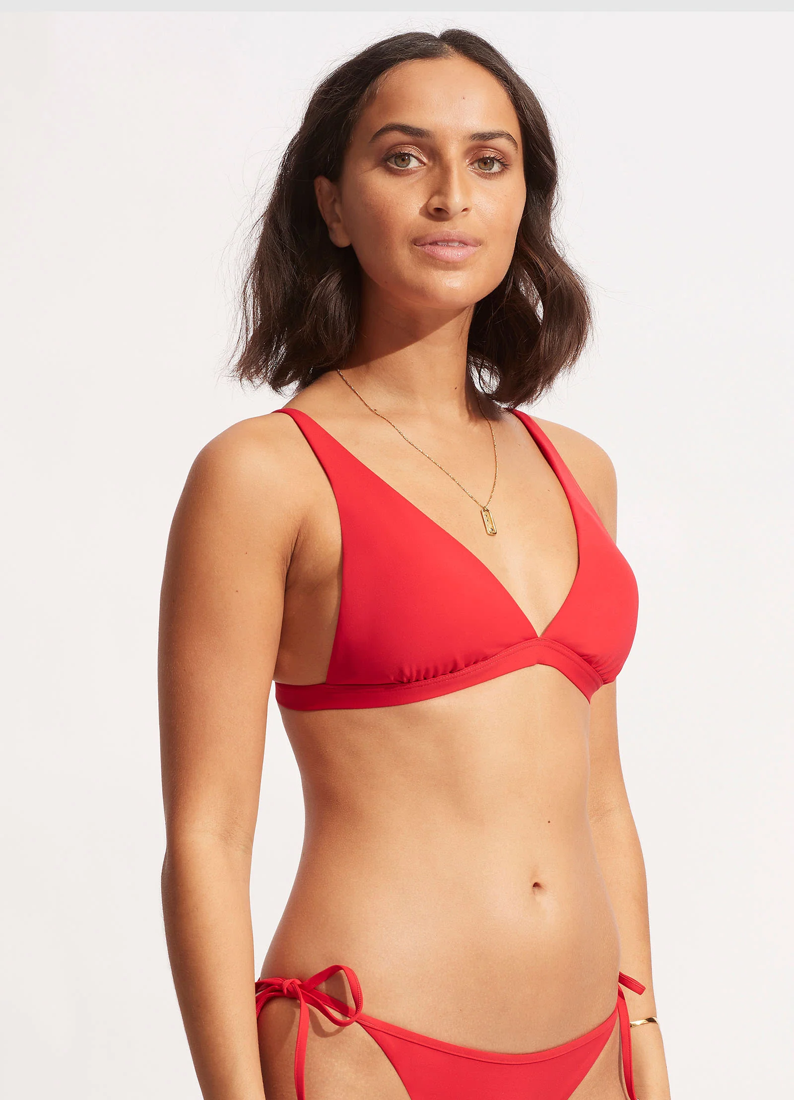 Seafolly Collective Longline Tri - Chilli Red - Image 3