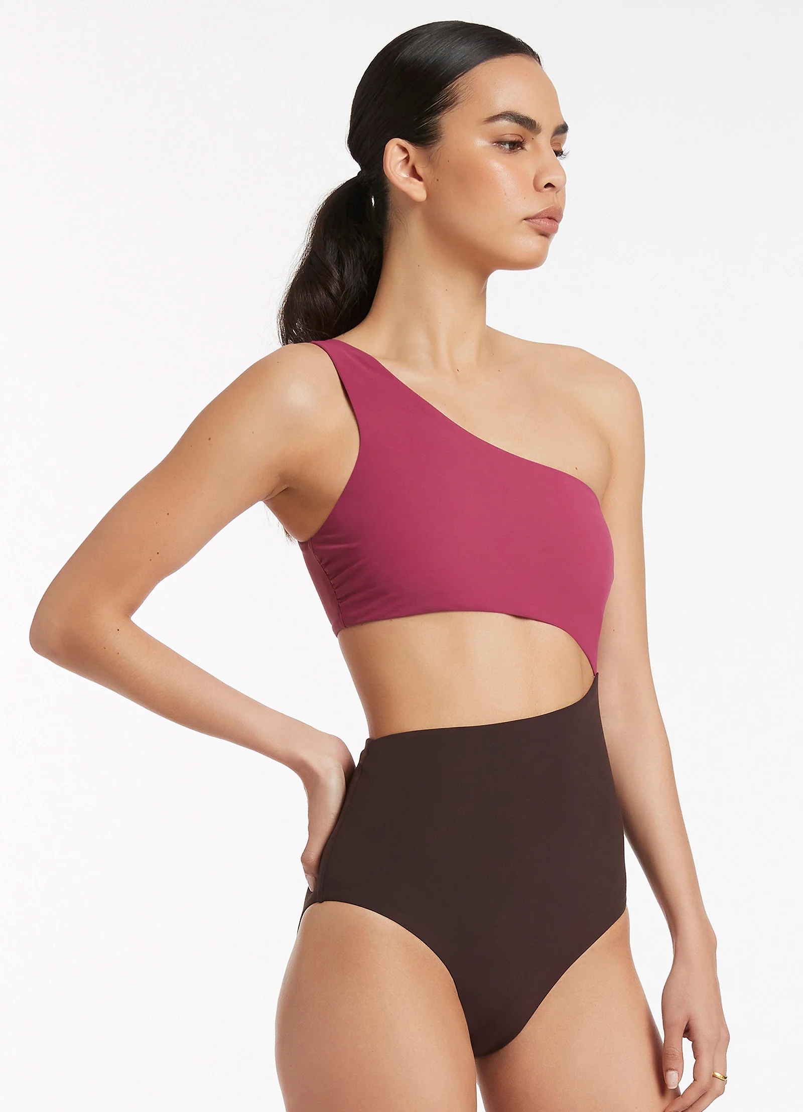 Versa One Shoulder One Piece - Orchid - Image 3